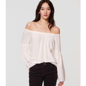 LOFT Off the Shoulder Bell Sleeve Top